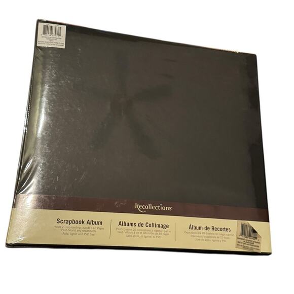 Recollections Scrapbook Photo Memory Book Album 12x12 Black Gold Polka Dot NEW - Picture 4 of 6